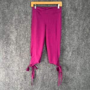 Free People Movement Womens S Fuschia Yoga Turn Out Wrap‎ Leggings Workout Capri